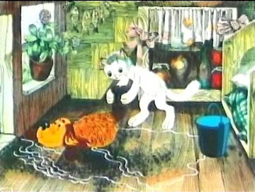 HOW THE CAT AND THE DOG WASHED THE FLOOR